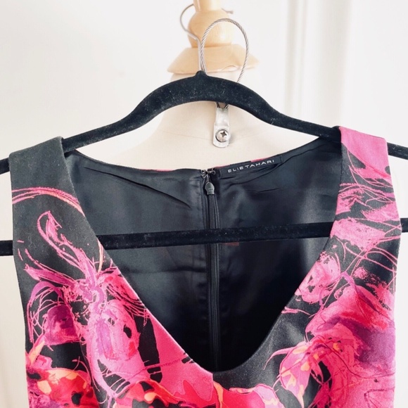 Elie Tahari SZ 4  Beautiful floral print Sheath style Cocktail Party dress - Picture 10 of 10